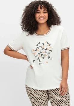 Shirt mit Grafik-Frontprint und Glitzerdetails