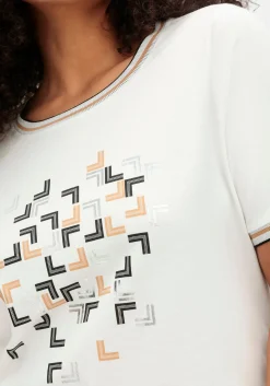 Shirt mit Grafik-Frontprint und Glitzerdetails