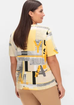 Shirt mit Grafikprint und Knopfleiste