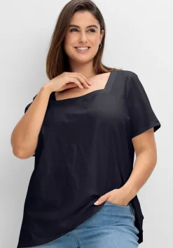 Shirt mit Karreeausschnitt