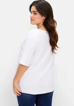 Shirt mit Karree-Ausschnitt, leicht tailliert