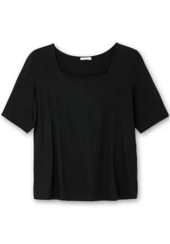 Shirt mit Karree-Ausschnitt, leicht tailliert