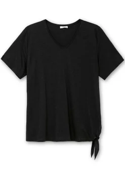 Shirt mit Knotendetail am Saum