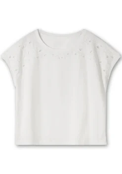 Shirt mit Lochstickerei