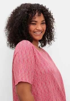 Shirt mit Minimal-Alloverdruck und Gummizugbund