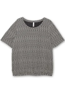 Shirt mit Minimal-Alloverdruck und Gummizugbund