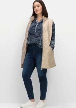 Shirt mit Minimalprint und Krempelärmeln