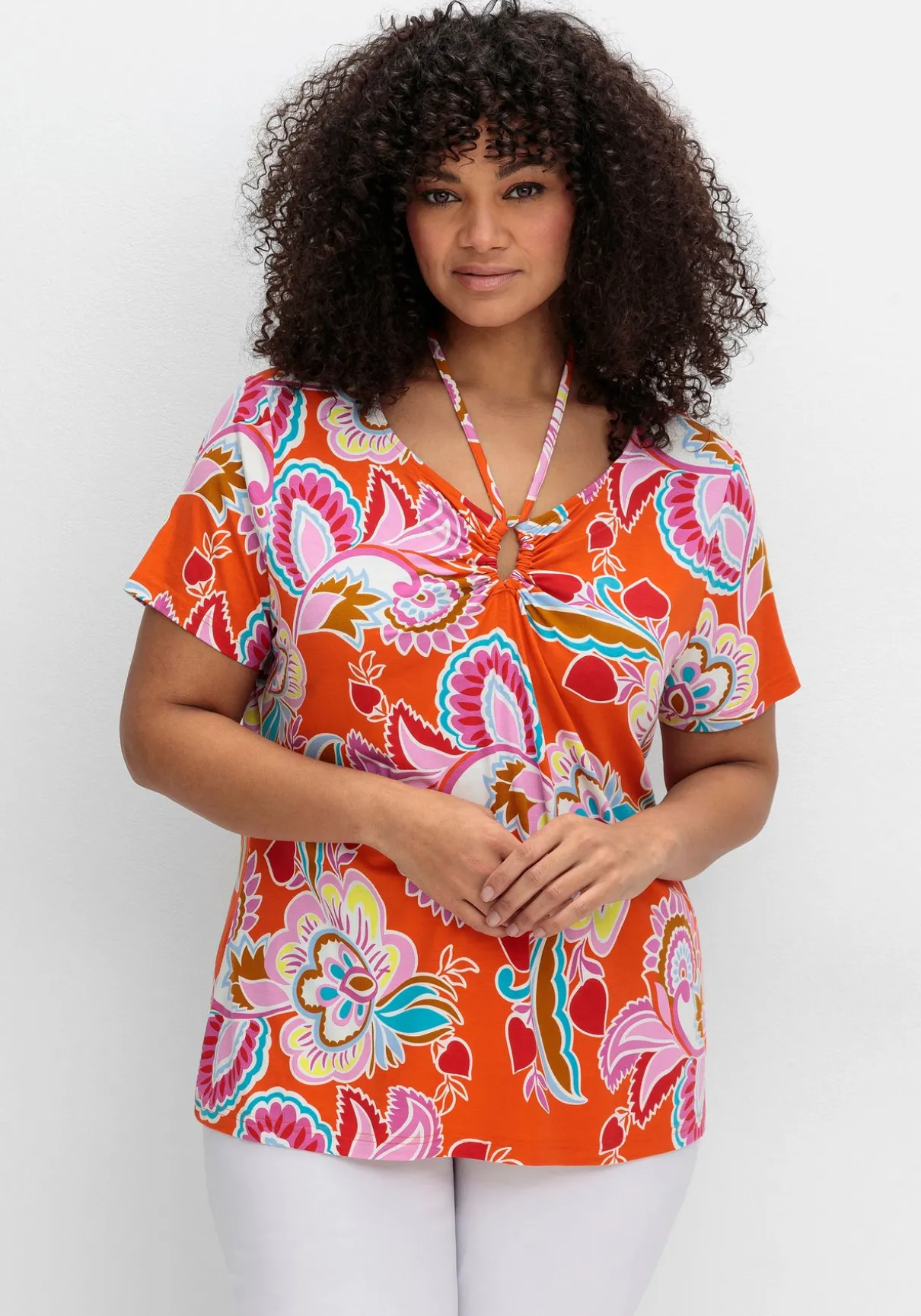 Shirt mit Neckholder-Bindeband