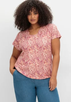 Shirt mit Paisleyprint und Gummizugbund