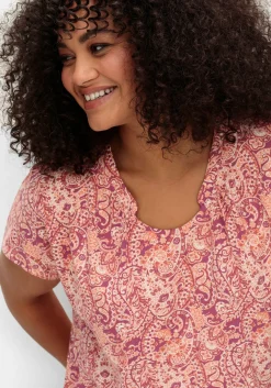Shirt mit Paisleyprint und Gummizugbund
