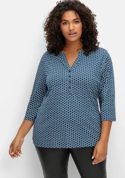 Shirt mit 3/4-Ärmeln und Grafikprint