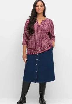 Shirt mit 3/4-Ärmeln und Grafikprint