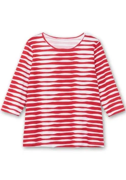 Shirt mit welligen Streifen und 3/4-Ärmeln
