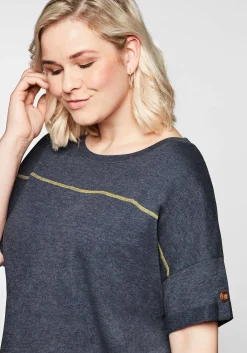 Shirt mit Ziernaht und Knotendetail am Saum