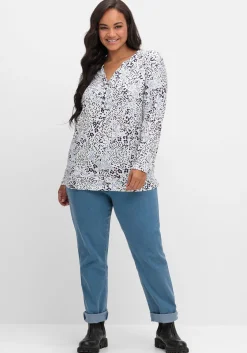Shirtbluse aus Viskosejersey, mit Animalprint
