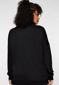 Shirtjacke mit Stehkragen und Bindeband