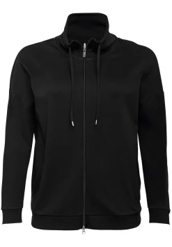 Shirtjacke mit Stehkragen und Bindeband