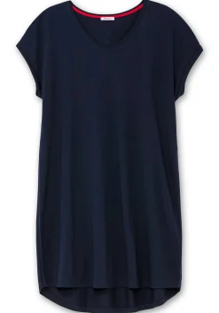 Shirtkleid in Oversized-Form, mit V-Ausschnitt