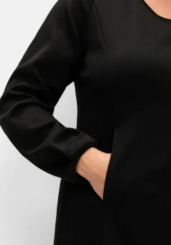 Shirtkleid in schwerer Qualität, mit Raffung hinten