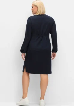 Shirtkleid in schwerer Qualität, mit Raffung hinten