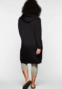 Shirtkleid mit Kapuze und Kängurutasche