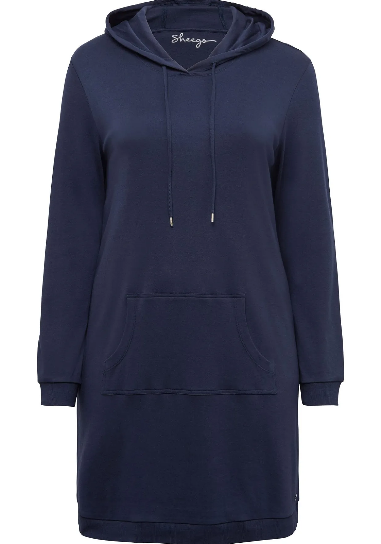 Shirtkleid mit Kapuze und Kängurutasche