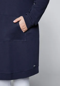 Shirtkleid mit Kapuze und Kängurutasche