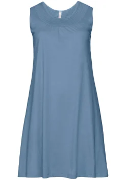 Shirtkleid mit Smok-Einsatz, in A-Linie