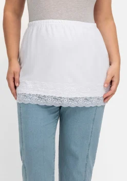 Shirt-Verlängerung mit Spitzenbund