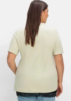 Shirt-Verlängerung mit Spitzenbund