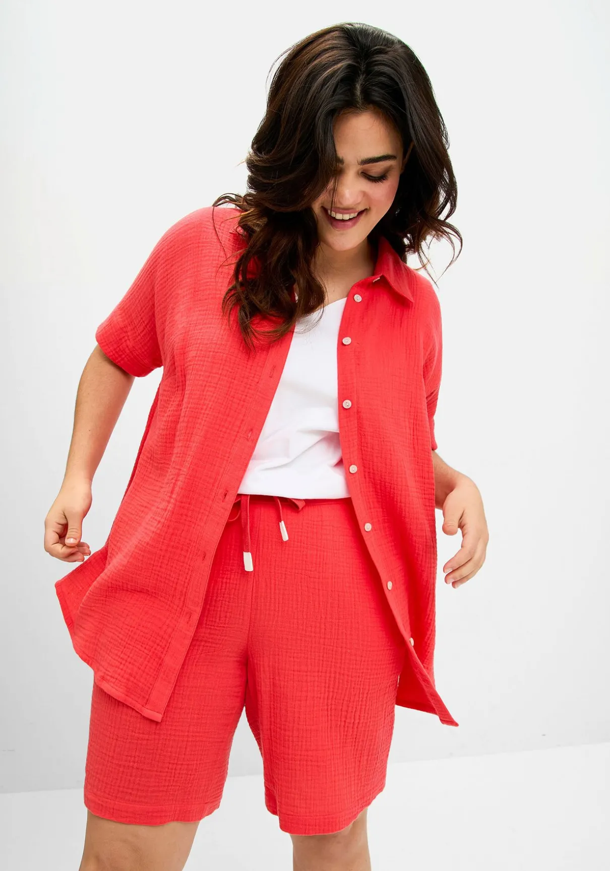 Shorts mit Schlupfbund, aus Musselin