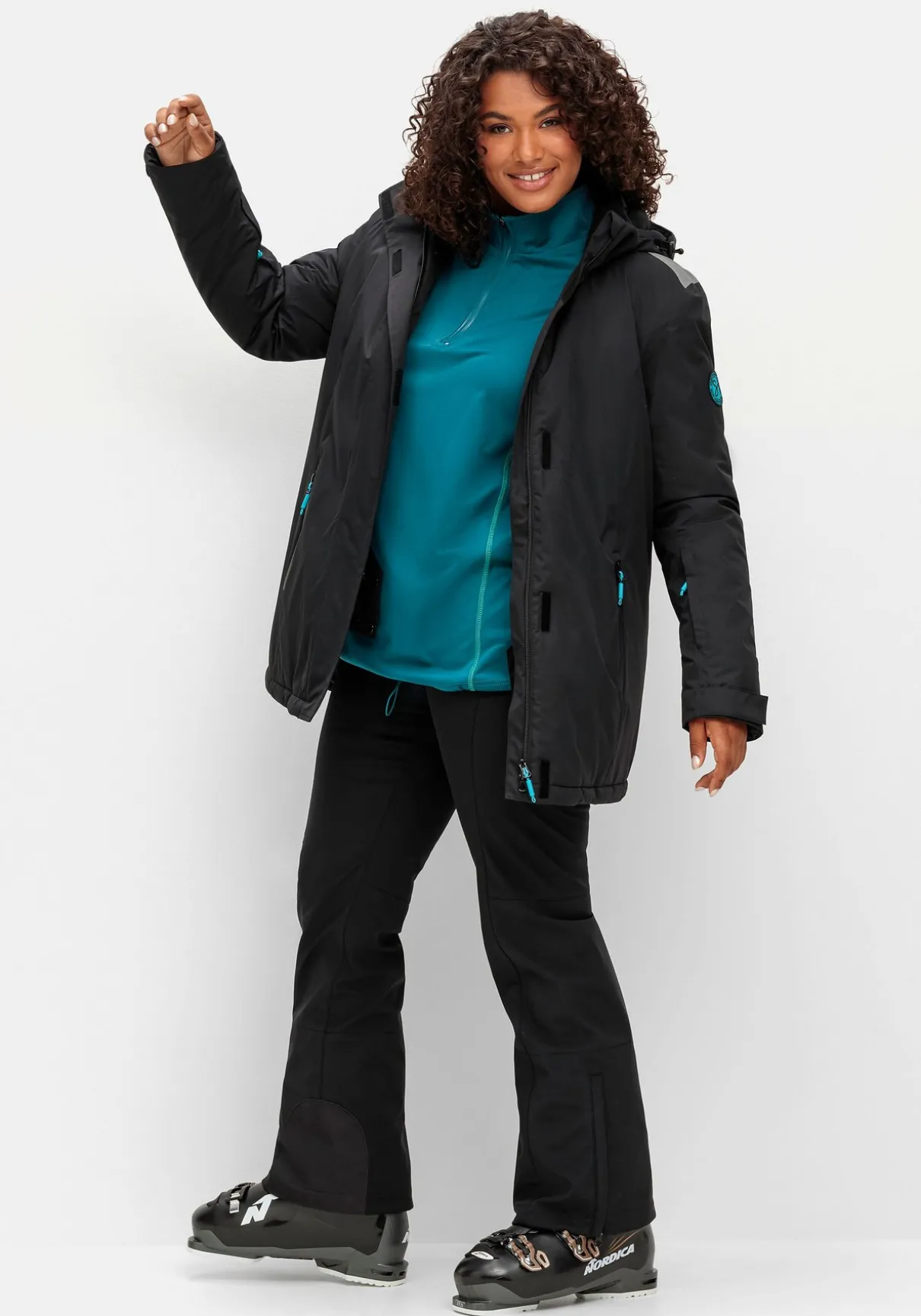 Skihose aus Softshell, wasser- und windabweisend