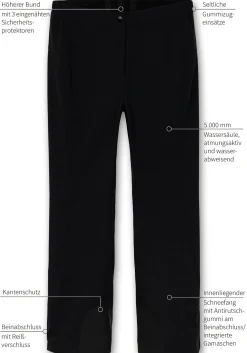 Skihose aus Softshell, wasser- und windabweisend