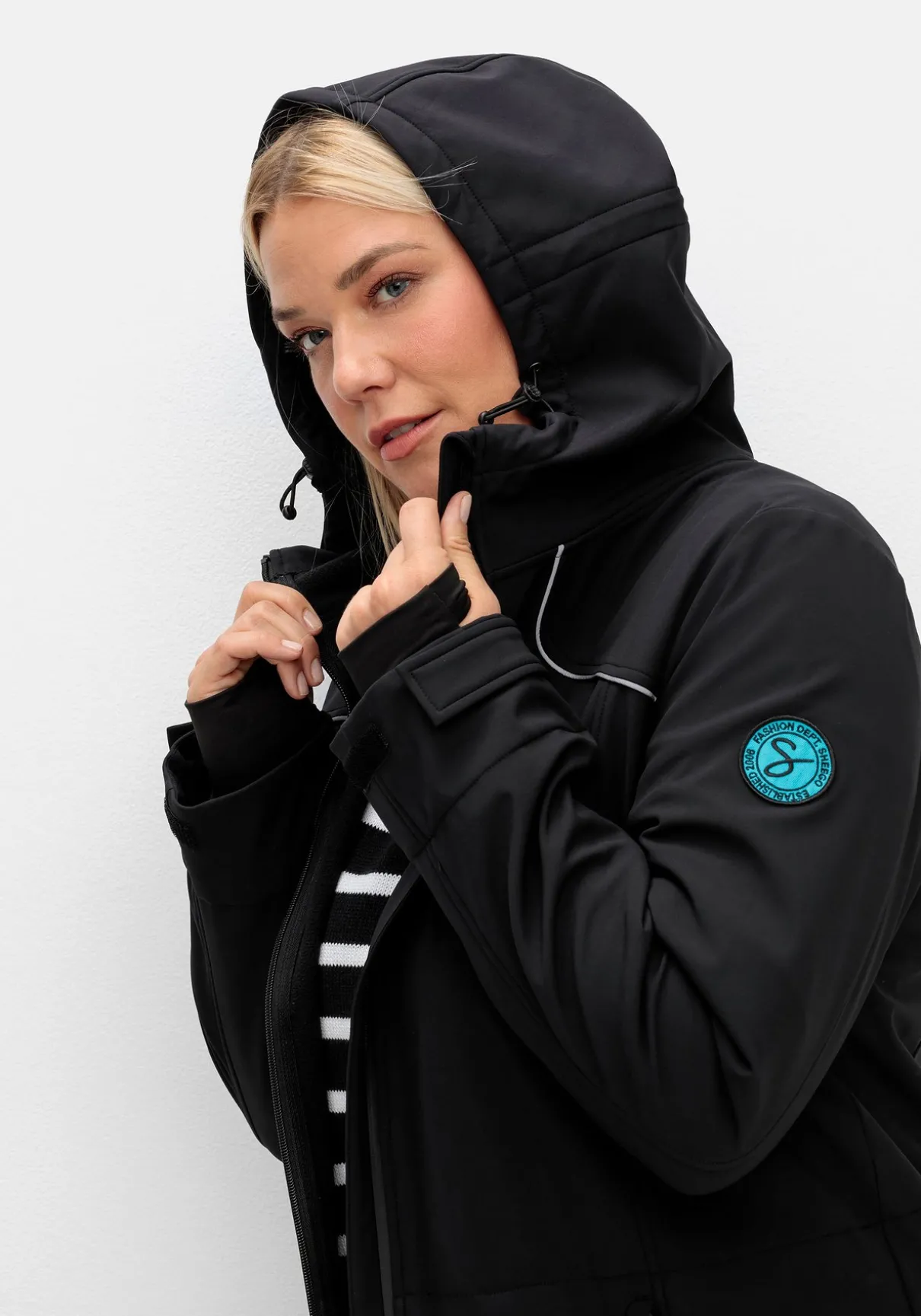 Skijacke aus Softshell, wasser- und windabweisend