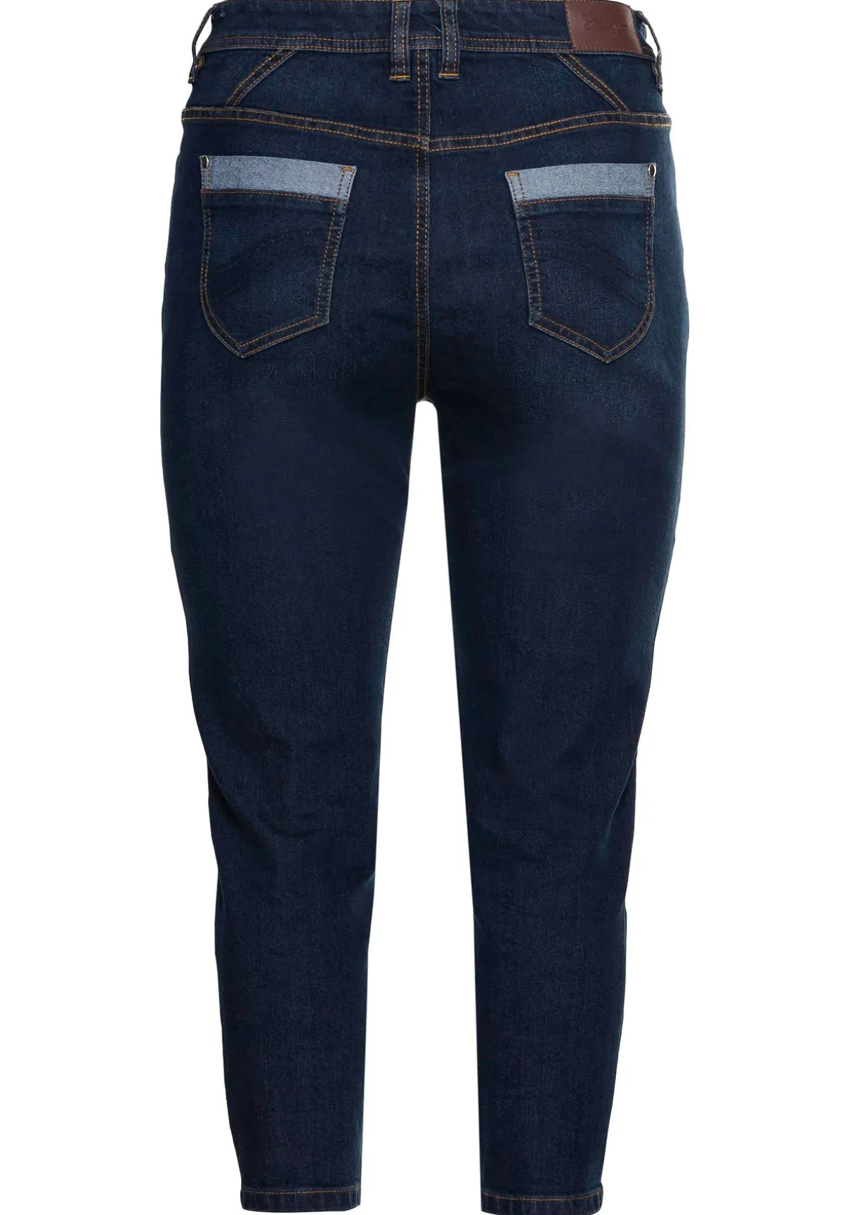 Skinny Jeans in 7/8-Länge, mit Stickerei vorn