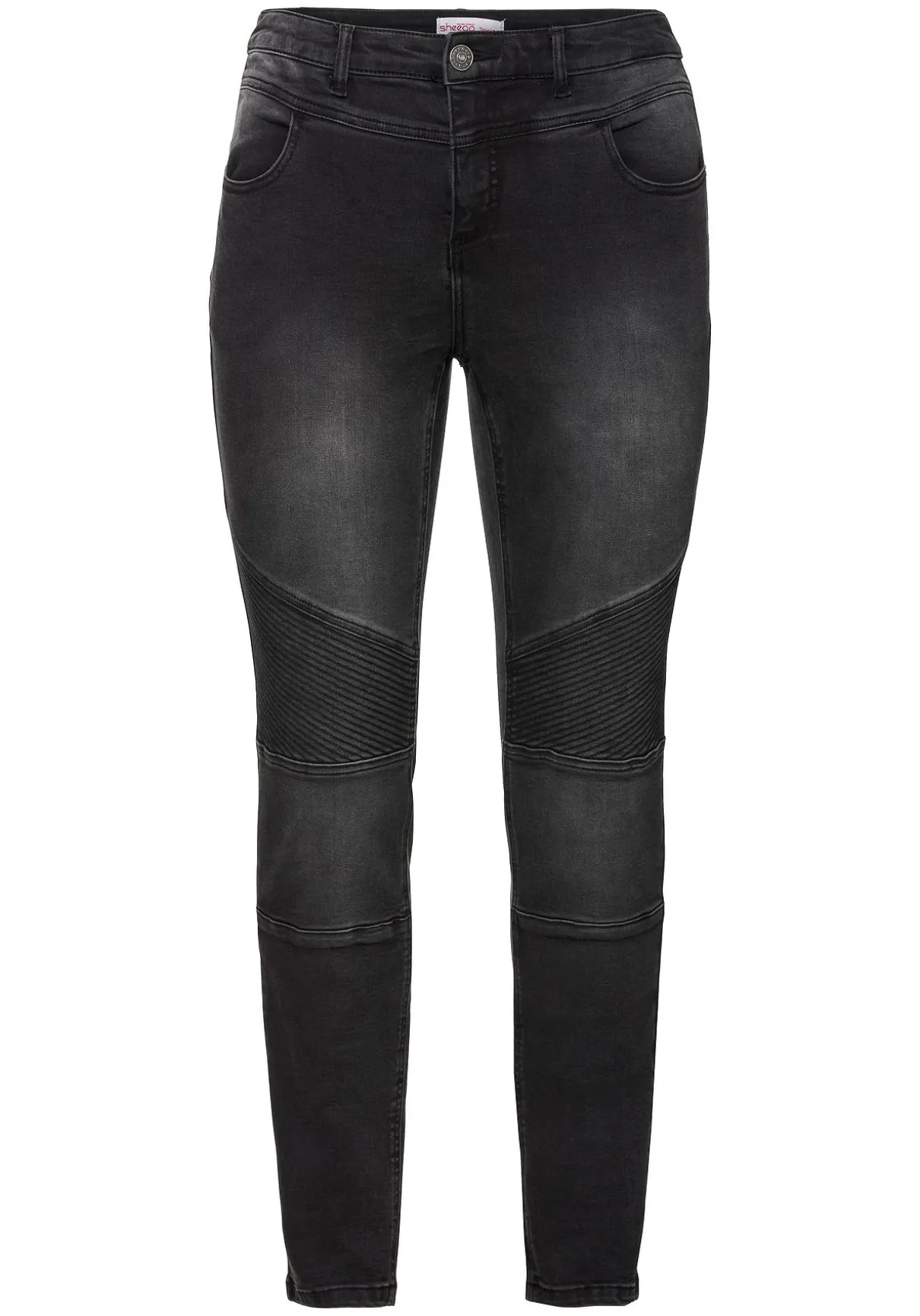 Skinny Power-Stretch-Jeans im Biker-Look