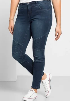 Skinny Power-Stretch-Jeans im Biker-Look