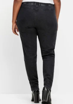 Skinny Thermojeans mit Schlupfbund, innen angeraut