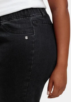 Skinny Thermojeans mit Schlupfbund, innen angeraut