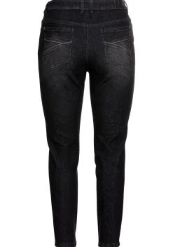 Slim Jeans mit vorverlegter Teilungsnaht