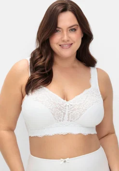 Spitzen-BH ohne Bügel, mit breitem Unterbrustband