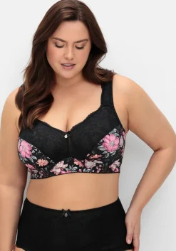 Spitzen-BH ohne Bügel mit Mesh-Innenfutter