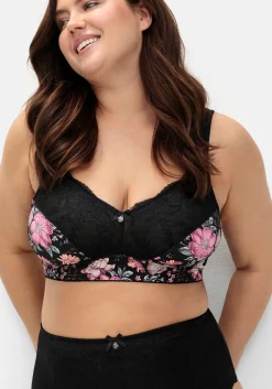 Spitzen-BH ohne Bügel mit Mesh-Innenfutter