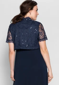 Spitzenbolero mit Pailletten