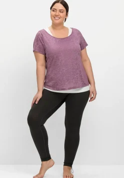 Sportleggings mit Shaping-Effekt, Saum mit Stopper