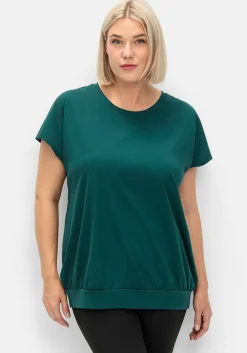 Sportshirt mit breitem Bund und Cut-out hinten