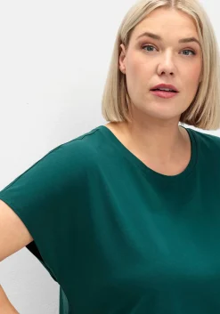 Sportshirt mit breitem Bund und Cut-out hinten