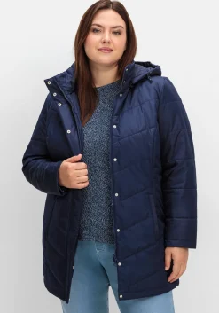 Steppjacke mit abnehmbarer Kapuze