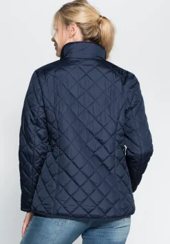 Steppjacke mit hoch schließendem Stehkragen