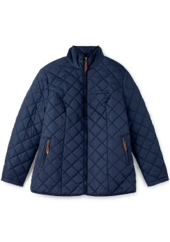 Steppjacke mit hoch schließendem Stehkragen